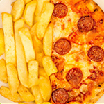 Kids 1/4 Pizza & Chips 